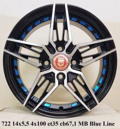 Mâm xe Vios 14 inch màu xanh