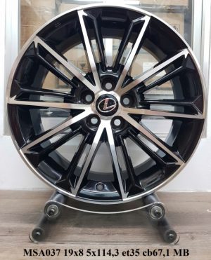 Mâm 19 inch Lexus đen phay đa chấu