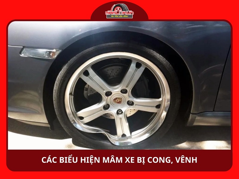 Các biểu hiện dễ nhận biết mâm xe bị cong vênh