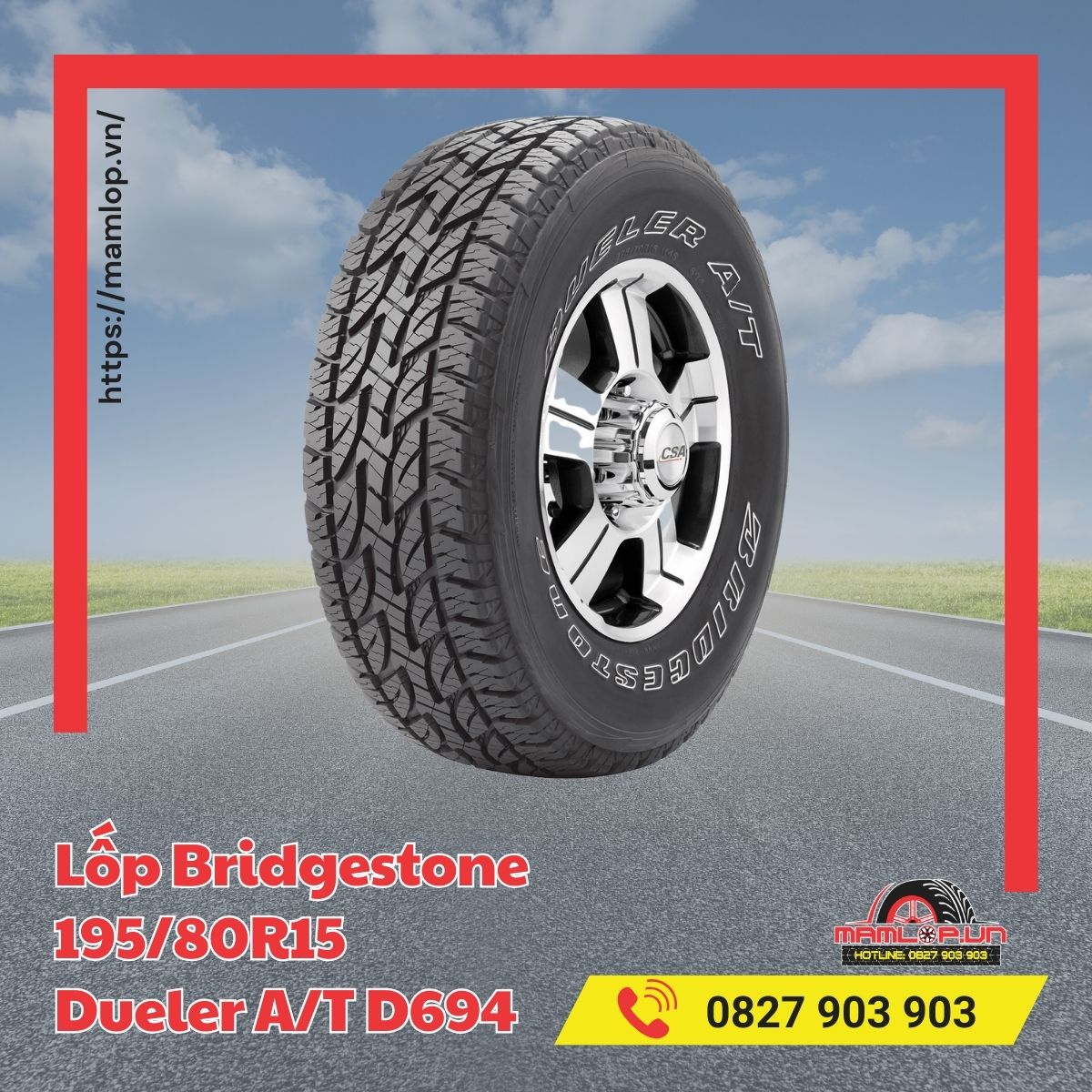 Lốp Bridgestone 195/80R15 Dueler A/T D694 phù hợp với dòng xe nào?