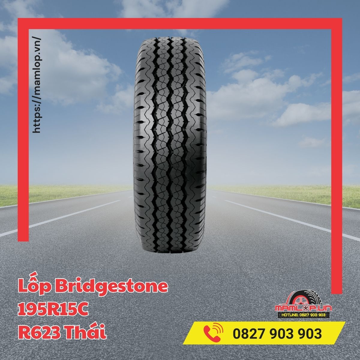 Đặc điểm của lốp xe Bridgestone 195R15C R623 Thái