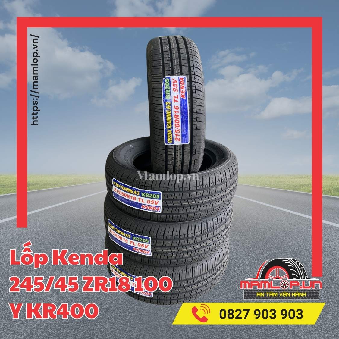 Lốp Kenda 245/45 ZR18 100 Y KR400