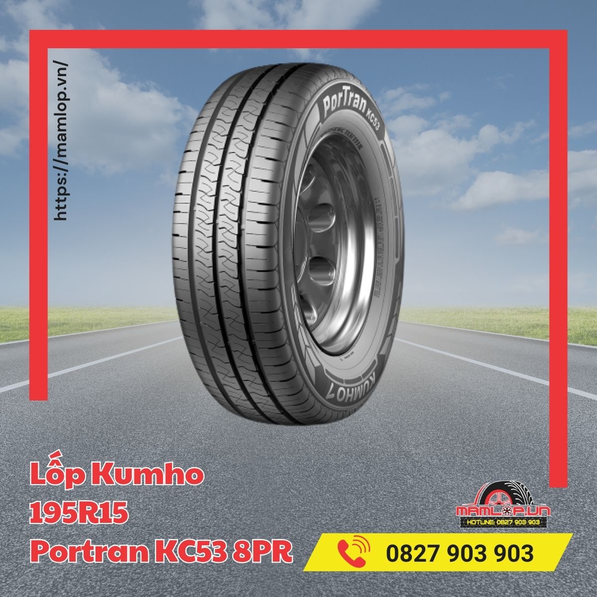 Lốp Kumho 195R15C Portran KC53 8PR phù hợp với xe nào?