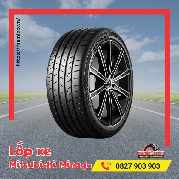 cac loai lop xe mitsubishi mirage duoc ua chuong