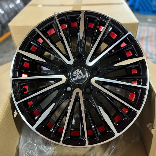 mâm 16 inch viền đỏ gần mazda3 civic camry xpander