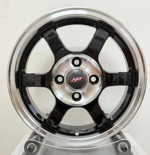 mâm 6 canh đen phay 14 inch soluto, i10, mazda 323