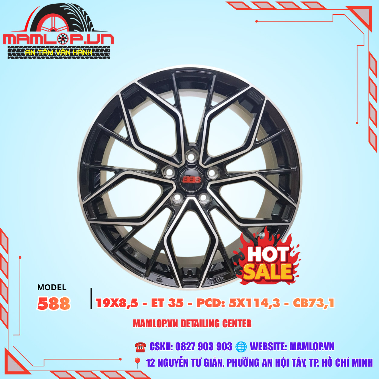 Mâm độ Ford Territory - 19 inch Mazda, SantaFe, Camry, Civic