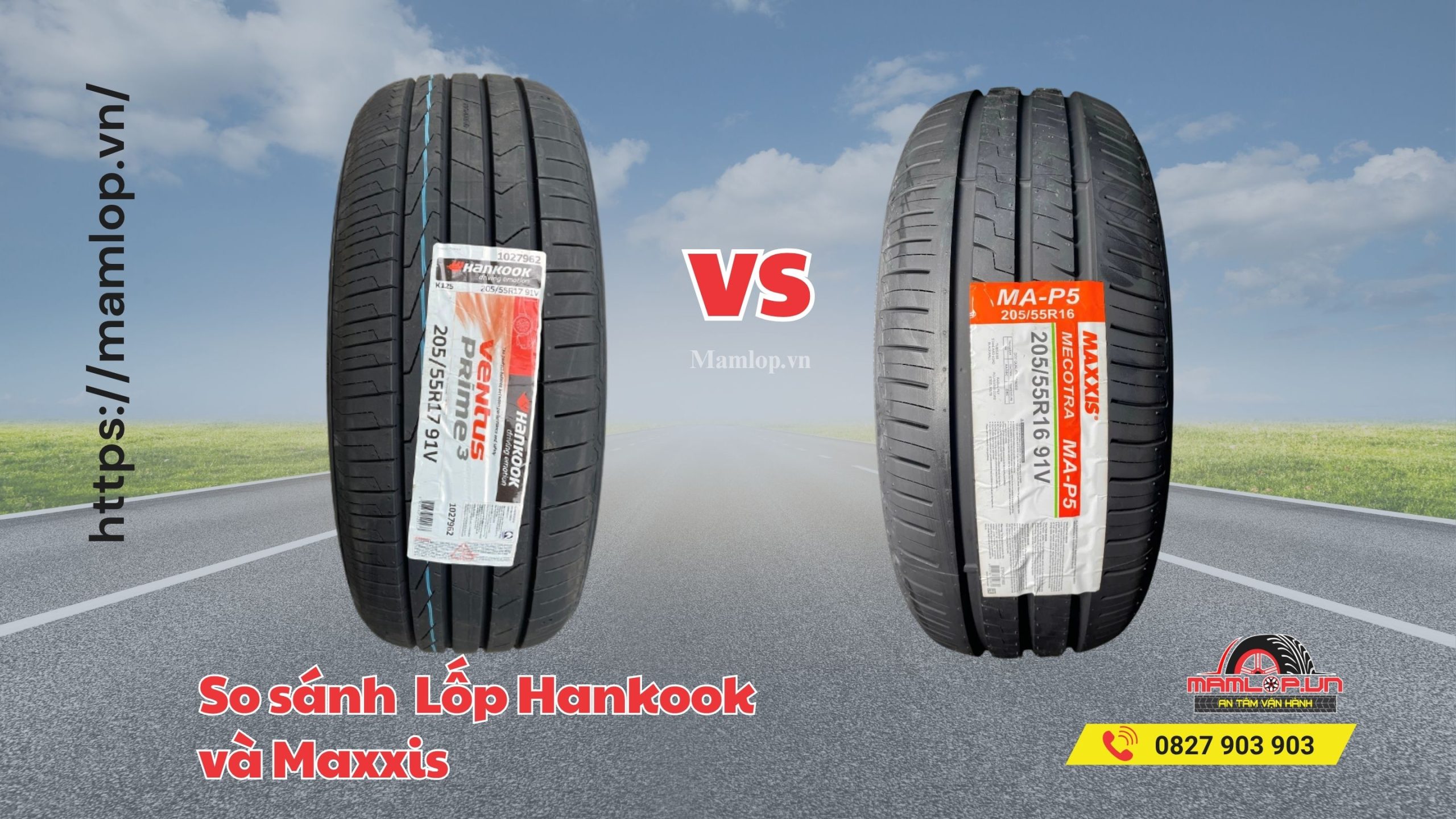 So sánh lốp hankook và maxxis