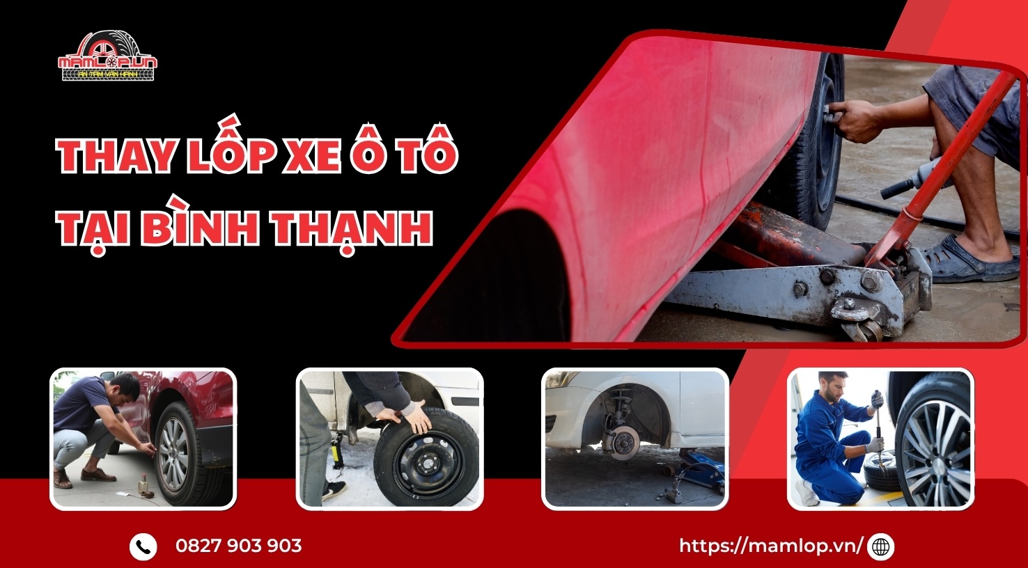 thay lop xe o to tai Binh Thanh