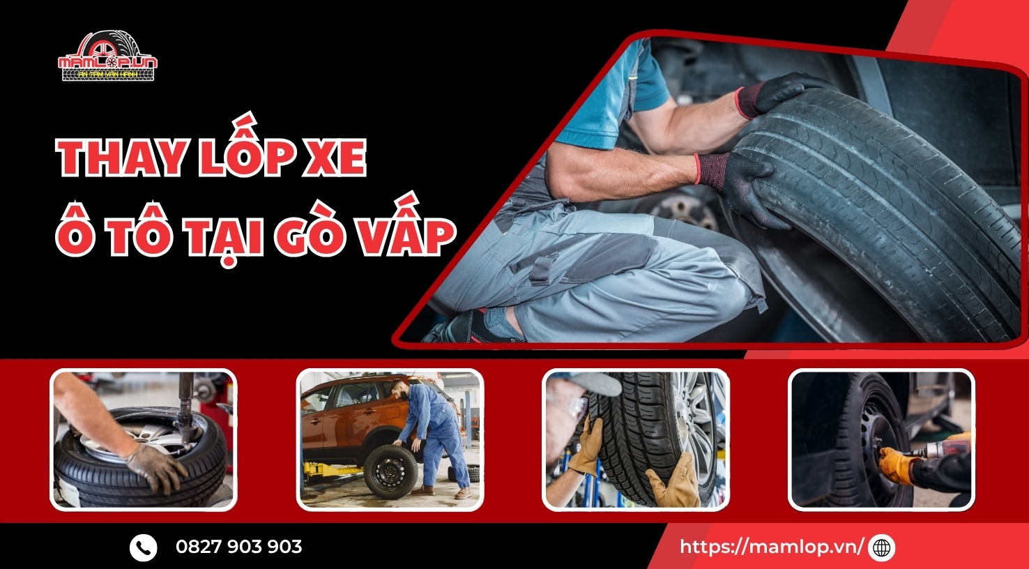 thay lop xe o to tai Go Vap