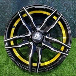 Mâm xe 14 inch Morning , Vios, Celerio, Mirage viền vàng 5 cánh