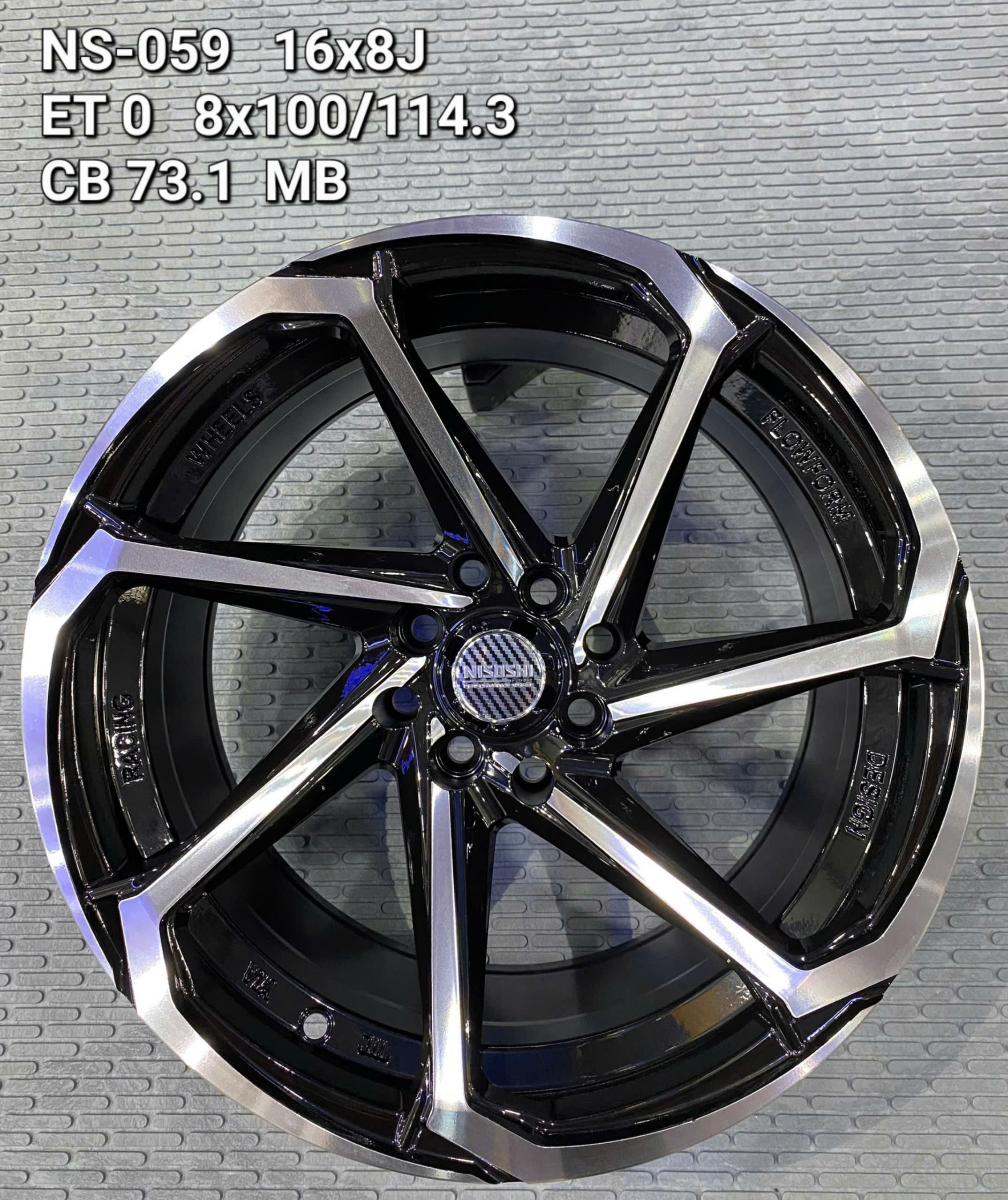 Lazang Accent, Vios 16 inch đen phay