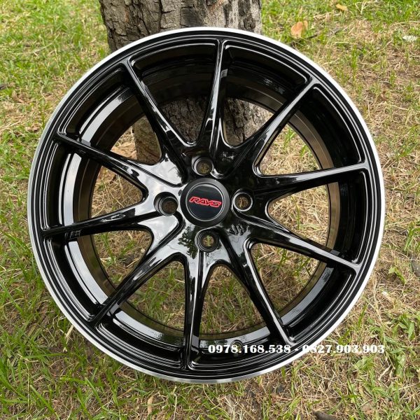 Mâm xe VF5, VF3, Morning, Vios, City, Swift 16 inch đen bóng