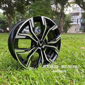 Lazang độ Morning, I10, Vios đen bóng 16 inch