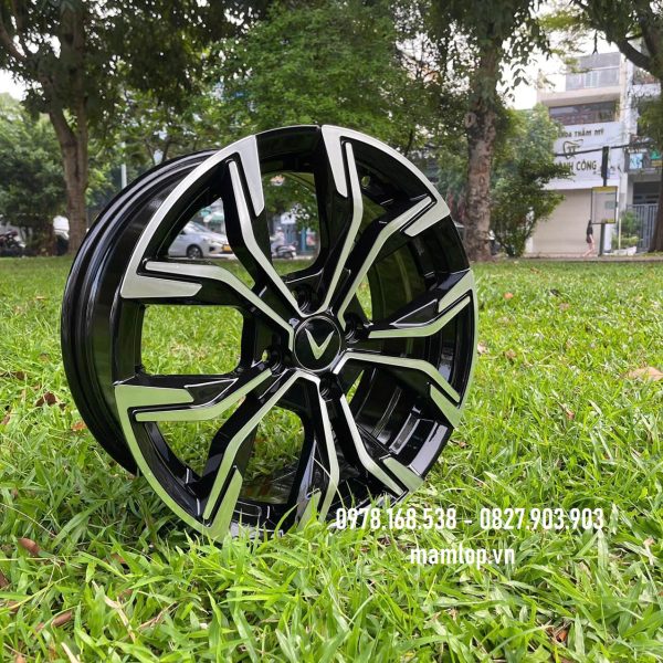 Lazang độ Morning, I10, Vios đen bóng 16 inch